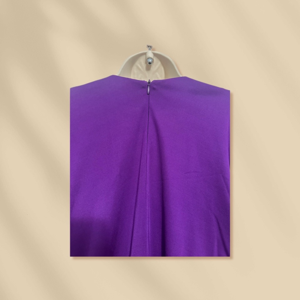 Yves Saint Laurent Vibrant Purple Long Sleeve Dress - Picture 5 of 11